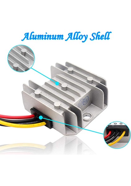 2x Dc 24V - 12V Dönüştürücü, Gerilim Buck Dönüştürücü 5A 60W, Alüminyum Kabuklu Suya Dayanıklı Kademeli Trafo (Yurt Dışından)