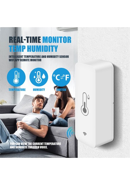 2 Adet Tuya Akıllı Sıcaklık ve Nem Sensörü Wifi App Akıllı Ev Için Uzaktan Monitör Var Akıllı Yaşam App Kontrolü (Yurt Dışından)