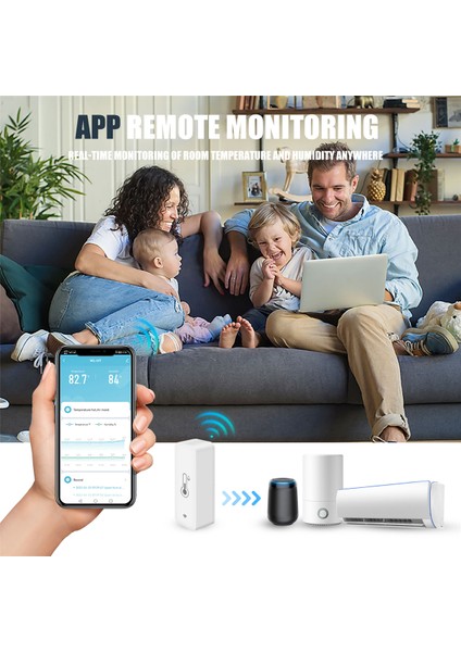 2 Adet Tuya Akıllı Sıcaklık ve Nem Sensörü Wifi App Akıllı Ev Için Uzaktan Monitör Var Akıllı Yaşam App Kontrolü (Yurt Dışından)