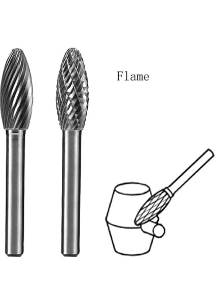 2 Adet H Tipi 10MM Kesme Çapı Alüminyum Kesme Tungsten Karbür Çapak Dosyası 1/4 Saplı Döner Alet Veya Kalıp Öğütücü Için (Yurt Dışından) fırsatları