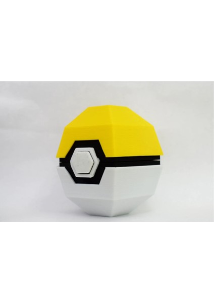 Pokemon - Pokeball Figür - Low Poly - Sarı
