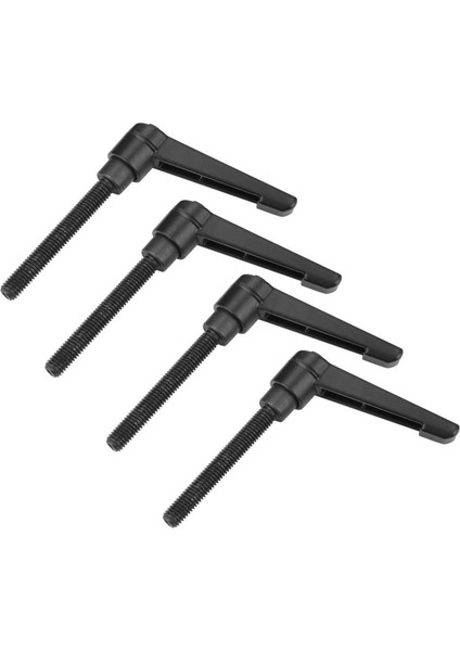 4 Parça Kelepçe Kolu, M8 Paslanmaz Çelik Dış Dişli Ayarlanabilir Kol Makine Kolu, Siyah (40 Mm) (Yurt Dışından)