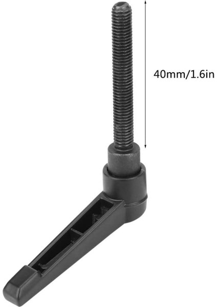 4 Parça Kelepçe Kolu, M8 Paslanmaz Çelik Dış Dişli Ayarlanabilir Kol Makine Kolu, Siyah (40 Mm) (Yurt Dışından)