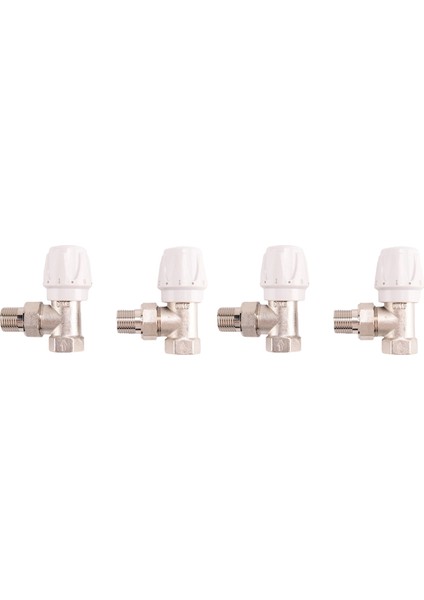 Termostatik Radyatör Vanası 4 Adet 15MM x 1/2 Inç Termostatik Açı Trv Termostatik Radyatör Vanası Ev Ofis Için (Yurt Dışından)