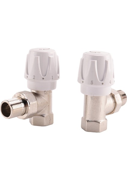Termostatik Radyatör Vanası 4 Adet 15MM x 1/2 Inç Termostatik Açı Trv Termostatik Radyatör Vanası Ev Ofis Için (Yurt Dışından)