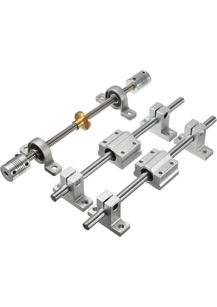 45 Adet 200MM Optik Eksen Kılavuz Rulman Muhafazaları Alüminyum Ray Mil Kurşun Vida Çubuk Slayt Burç Şaft Kaplini (Yurt Dışından)