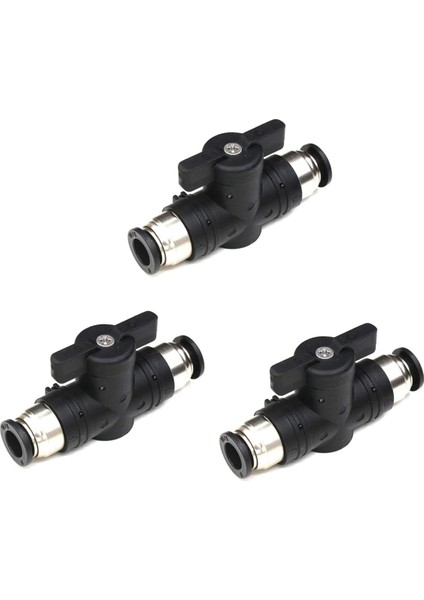8mm Itmeli Bağlantı Vanası Küresel Vana 8mm Hava Akış Kontrol Vanası Hızlı Bağlantı Vanası Boru Bağlantı Parçaları 3'lü Paket (Yurt Dışından)