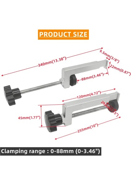 Masa Kelepçesi Evrensel Çit / T Yuvası / Masa Testere Kılavuz Ray Kelepçeleri Ağaç Işleme Aletleri Için Alüminyum Alaşımlı Sabit Kelepçe (Yurt Dışından) modelleri