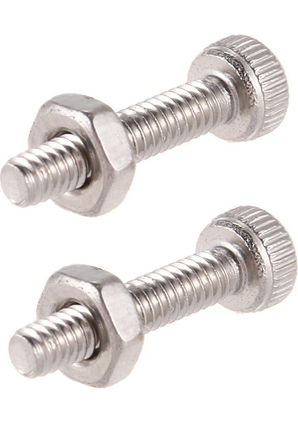 100 Takım M2X10MM Altıgen Soket Başlı Tırtıllı Başlık Vidaları Cıvata Somunu (Yurt Dışından)