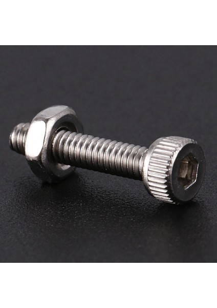 100 Takım M2X10MM Altıgen Soket Başlı Tırtıllı Başlık Vidaları Cıvata Somunu (Yurt Dışından)