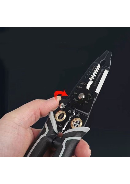 Tel Sıyırma Aleti - 9'u 1 Arada Tel Kesici, Sıyırıcı, Kıvırıcı, Sıyırma Fonksiyonlu Kablo Aracı - Kablolama Aracı (Yurt Dışından)