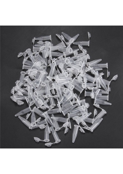 400PCS 1.5ml Lab Mini Plastik Test Tüpü Santrifüj Flakon Geçmeli Kapak 42X11MM Şeffaf (Yurt Dışından)
