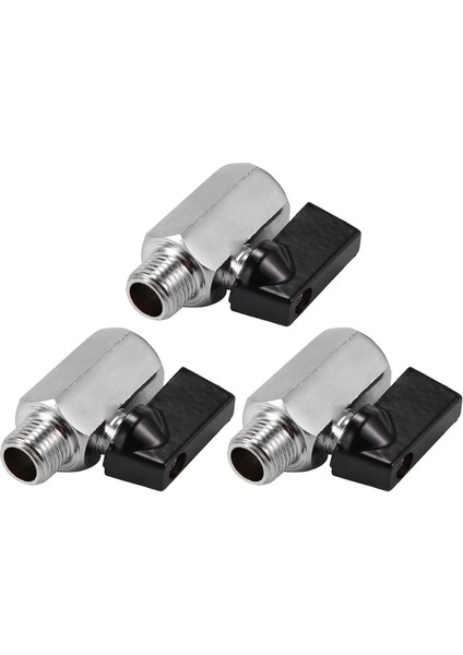 3x Krom Pirinç 1/4 Inç Bsp Küresel Vana Konuları Dokunun Erkek - Dişi Hava Kompresörü Hortumu (Yurt Dışından) fiyatları