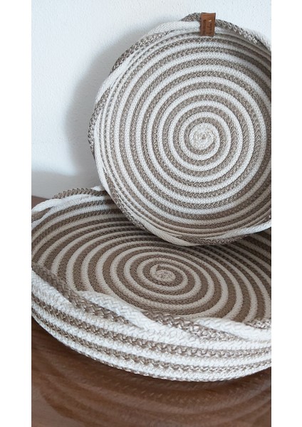 2'li Hasır Sepet Düzenleyici Organizer Dekorasyon Hediyelik - 30X5CM/25X5CM