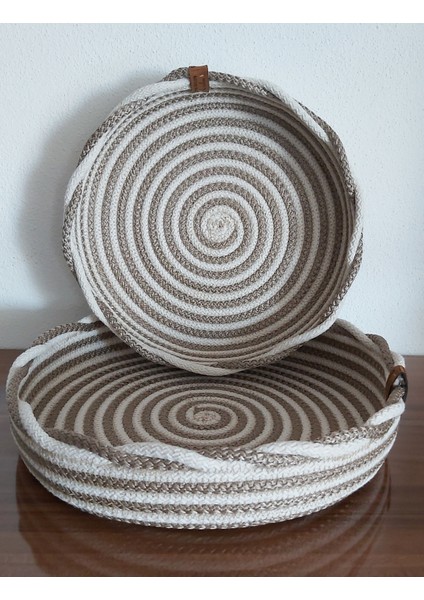 2'li Hasır Sepet Düzenleyici Organizer Dekorasyon Hediyelik - 30X5CM/25X5CM