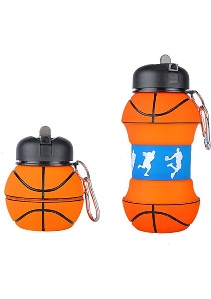 Dake 550ML Basketbol Şeklinde Çocuk Su Matarası - Turuncu (Yurt Dışından)