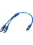 2x Rca Fono Y Ayırıcı Kurşun Adaptör Kablosu 1 Erkek - 2 Kadın 30CM (Yurt Dışından) 3