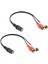 2-Rca Erkek - Dişi 3,5 mm Jack Aux Stereo Ses Kablosu (Yurt Dışından) 1