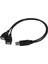 USB 2.0 A Erkek 2 Çift USB Dişi Jak Y Splitter Hub Adaptör Kablosu (Yurt Dışından) 3