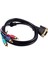 1.5m 4.9ft VGA 15 Pin Erkek - 3 Rca Rgb Erkek Video Kablosu Adaptörü Siyah (Yurt Dışından) 2