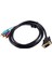 1.5m 4.9ft VGA 15 Pin Erkek - 3 Rca Rgb Erkek Video Kablosu Adaptörü Siyah (Yurt Dışından) 3