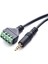 3,5 mm Vidalı Terminal Adaptörü Hoparlör Kablosu 4 Çekirdekli Stereo Trrs (Yurt Dışından) 5