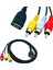 2x 1.5m USB A Dişi - 3 Rca Fono Av Kablosu Aux Ses Video Adaptörü (Yurt Dışından) 3
