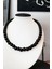 Siyah oniks doğal taş kolye Oniks taşı kolye Siyah choker kolye 4