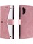 Perçin Dekor Cilt Duygu Birleştirme Deri Cüzdan Samsung Galaxy A32 4g (Ab Versiyonu) -Pink Için (Yurt Dışından) 2