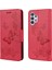 Kelebekler Çiçek Desen Tasarımı Samsung Galaxy A32 4g (Ab Versiyonu) Için Deri Cüzdan Stand Kılıfı (Yurt Dışından) 2