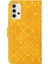 Samsung Galaxy A32 5G/M32 5g Mıknatıs Telek Strap-Sarı ile Baskılı Çiçek Cüzdan Deri Kılıf (Yurt Dışından) 3