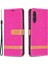 Samsung Galaxy S21 FE/S21 Lite-Rose Için Birleştirme Kot Pantolon Yüzey Deri Telefon Kapağı Cüzdan Standı Çantası (Yurt Dışından) 2