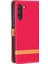 Samsung Galaxy S21 FE/S21 Lite-Red Için Kot Kot Bezi Yüzey Deri Telefon Kapağı Cüzdan Stand Kılıfı (Yurt Dışından) 3