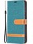 Samsung Galaxy S21 FE/S21 Lite-Green Için Birleştirme Kot Pantolon Yüzey Deri Telefon Kapağı Cüzdan Standı Çantası (Yurt Dışından) 1