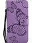 Samsung Galaxy S21 FE/S21 Fan Edition-Purple Için Baskı Kelebek Deri Cüzdan Kabuğu Kılıfı (Yurt Dışından) 1