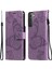 Samsung Galaxy S21 FE/S21 Fan Edition-Purple Için Baskı Kelebek Deri Cüzdan Kabuğu Kılıfı (Yurt Dışından) 2