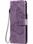 Samsung Galaxy S21 FE/S21 Fan Edition-Purple Için Baskı Kelebek Deri Cüzdan Kabuğu Kılıfı (Yurt Dışından) 3