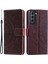Samsung Galaxy S21 Fe-Brown Için Basılı Mandala Çiçek Cüzdan Deri Kılıf (Yurt Dışından) 2