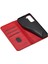 Samsung Galaxy S21 Fe-Red Için Otomatik Emilmiş Folio Stand Tasarım Deri Cüzdan Telefon Kılıfı (Yurt Dışından) 3