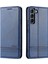 Manyetik Otomatik Emilmiş Tam Koruma Telefon Kapağı Pu Deri Stand Samsung Galaxy S22+5G-MAVI (Yurt Dışından) 2