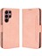 Çoklu Kart Yuvası Pu Deri+Tpu 360 Derece Samsung Galaxy S22 Ultra 5g-Pink Için Stand Nakit Cepli Telefon Kapağı (Yurt Dışından) 2