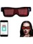Kırmızı LED Bluetooth Gözlük Sihirli Flaş Cadılar Bayramı Gözlük App Kontrolü Aydınlık Cam USB Şarj Edilebilir Dıy Funky Gözlük Parti Kulübü Dj (Yurt Dışından) 1