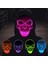 07 Kafatası LED Maske Masquerade Maskeleri Neon Maske Karanlıkta Işık Glow Maskara Korku Maskesi Parlayan Masker Cadılar Bayramı Partisi Maskesi (Yurt Dışından) 1