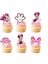 Bayrak 12 Adet Minnie Mouse Doğum Günü Partisi Malzemeleri ve Süslemeleri Minnie Mouse Parti Malzemeleri Banner Masa Kapak Plakaları ile 8 Misafir Hizmet Vermektedir (Yurt Dışından) 1