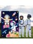 Astronot Zemin Parti Lehine Dekor Çocuklar Için Motokros Dış Uzay Banner Fotoğraf Sahne Yüz Delik Fotoğraf Arka Plan Çiftlik Inşaatı (Yurt Dışından) 1