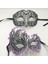 Siyah Mavi Elmas Siyah Gümüş Altın Metal Telkari Lazer Kesim Çift Venedik Parti Maskesi Düğün Topu Maskesi Cadılar Bayramı Masquerade Kostüm Masker Seti (Yurt Dışından) 3