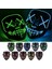 X11032F Yeşil LED Neon Işık Maskeleri Aydınlık Cadılar Bayramı Karnaval Partisi Korkunç Korku Sahne Dekorasyon Cosplay Kostüm Malzemeleri Karanlıkta Glow (Yurt Dışından) 2