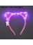 Gül Kedi 1 Adet Kadın Kız LED Glow Kedi Tavşan Kulak Hairband Light Up Kafa Bandı Çiçek Çelenk Parti Gelin Hediye Doğum Günü Düğün Paskalya (Yurt Dışından) 1