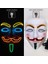 Renkli 5 Cadılar Bayramı Partisi Maskesi Aydınlık LED Maske Masque Masquerade Neon El Maskeleri Işık Komik Maskeler Cosplay Kostüm Karnaval Malzemeleri (Yurt Dışından) 1