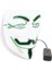 Green2 Cadılar Bayramı Partisi Maskesi Aydınlık LED Maske Masque Masquerade Neon El Maskeleri Işık Komik Maskeler Cosplay Kostüm Karnaval Malzemeleri (Yurt Dışından) 5